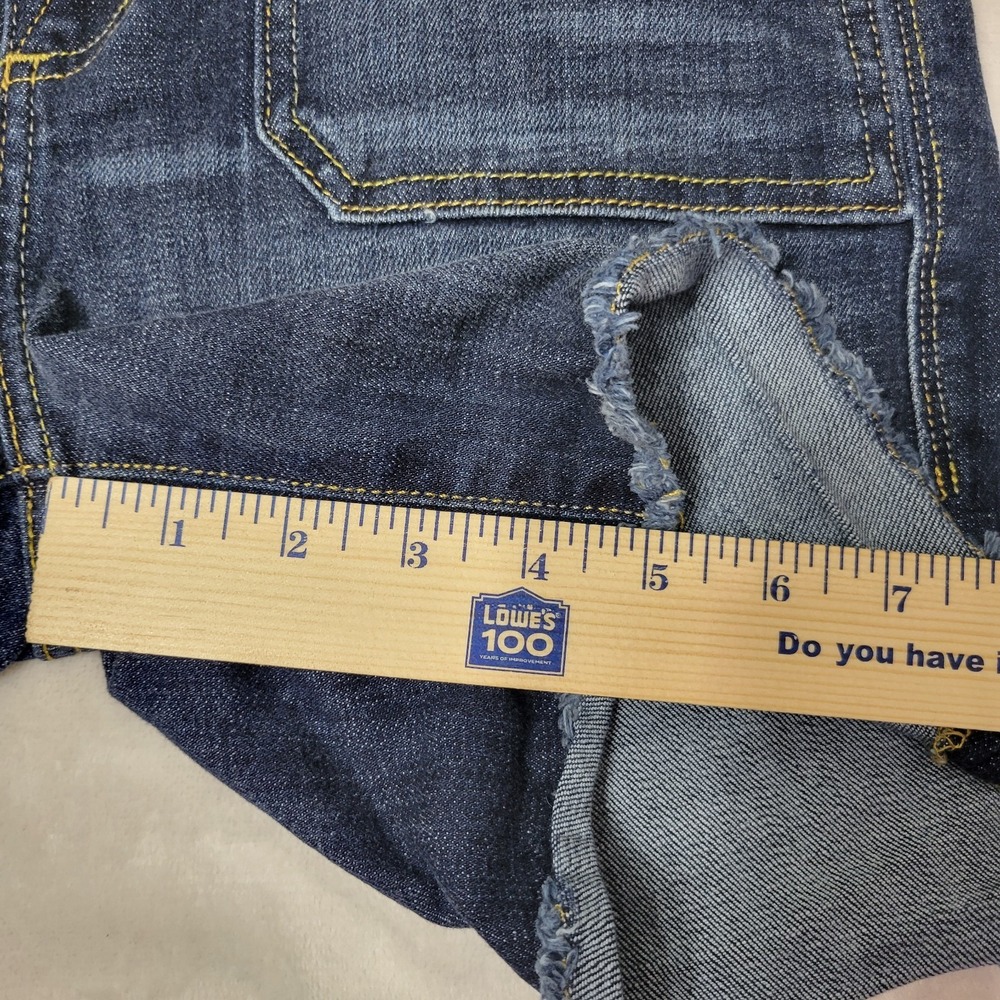 Rock & Republic Cut Off Shorts Size 2 Stinger Blue Stretch Denim Coastal Cowgirl - Picture 11 of 16